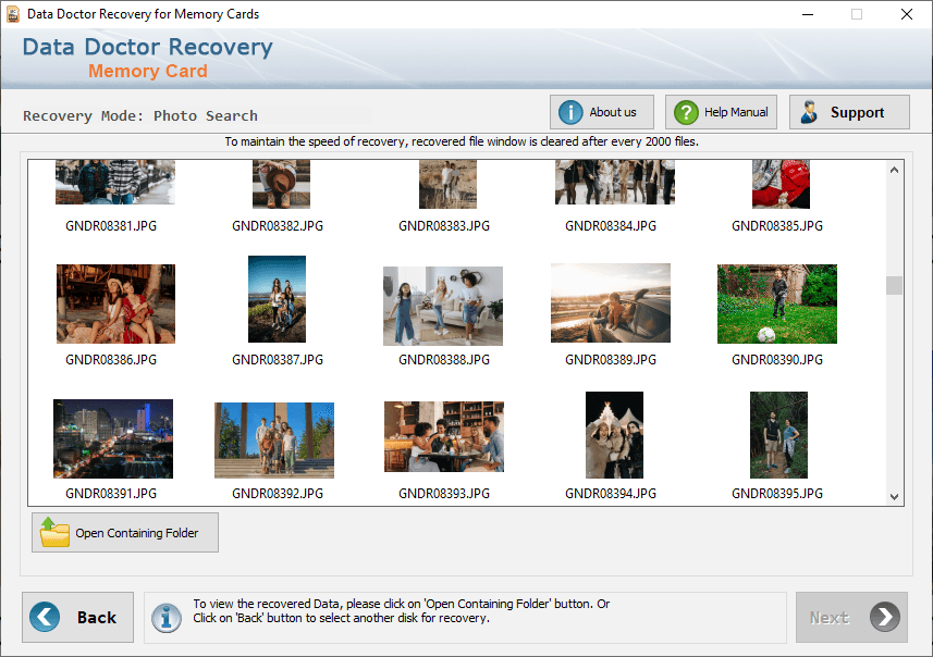 Recovery process completed Memory Card Data Recovery Software