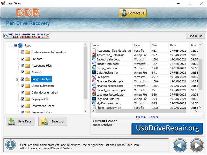 Pen Drive Data Repair screenshot